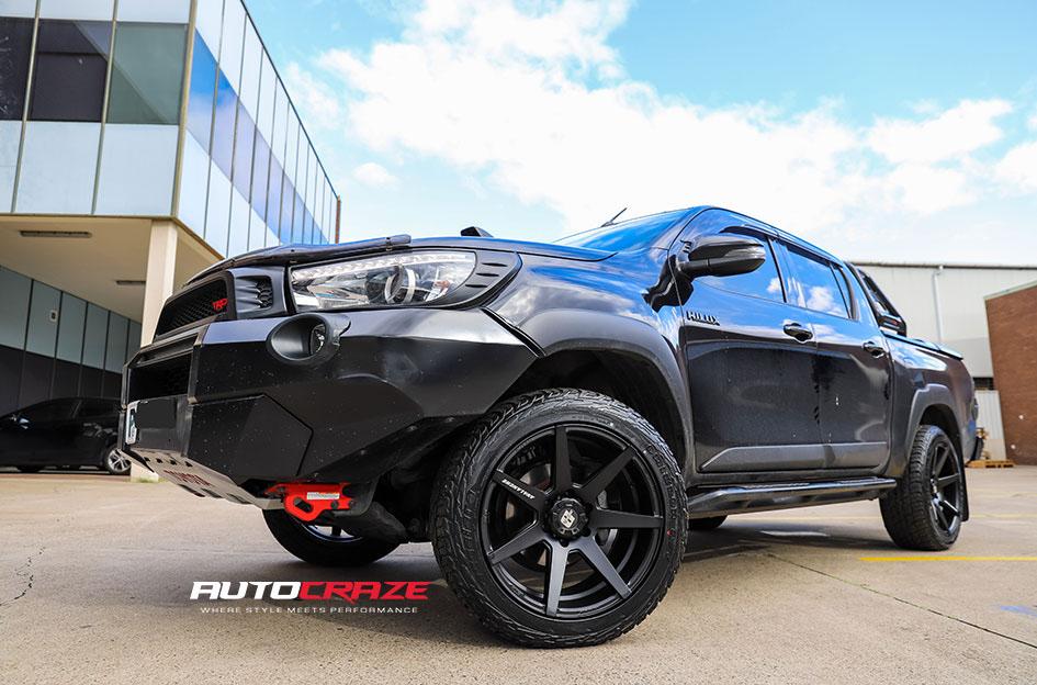 TOYOTA HILUX 4WD AVALANCHE MATTE BLACK FRONT MILLED